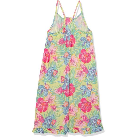 NWT PJ Place Girls Sleeveless Nightgown Tropical Green L - Picture 2 of 4